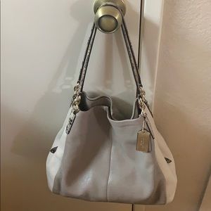 Coach Phoebe Shoulder Bag with Exotic Trim